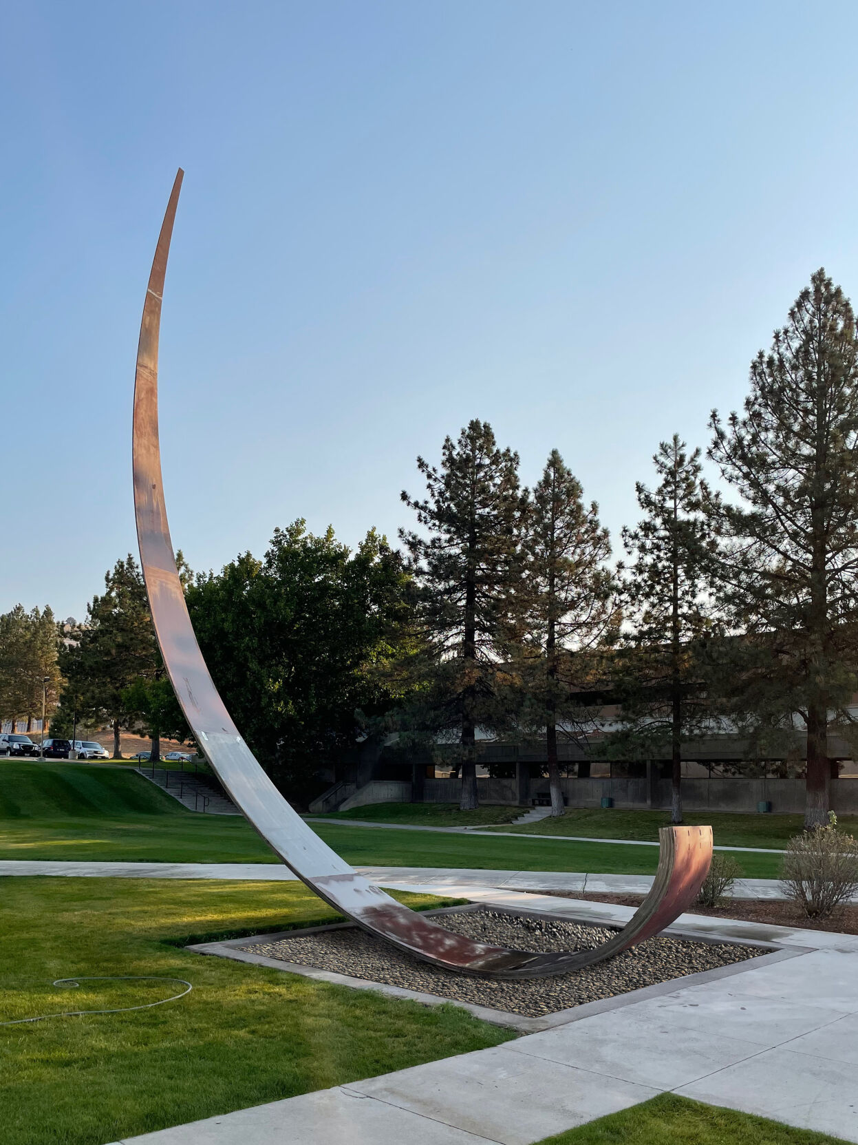 OIT sculpture Fibonacci Arc by John Fleming, commissioned by Oregon Arts Commission, 2022.jpg